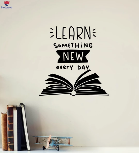 Oturma Odası, Ofis, Dükkan Duvar Sticker Öğrenme Okul Sınıf Alıntı Kitap Motivasyonel Cümle Çıkartmalar