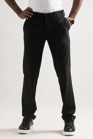 Ecer Slimfit Armürlü Kendinden Desenli Boru Paça Kışlık Erkek Kumaş Pantolon - 6