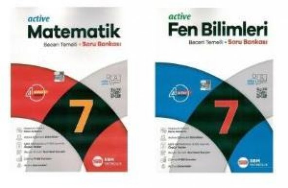 Sbm 7. Sınıf Active Matematik + Fen Bilimleri Soru Bankası (2 Kitap)
