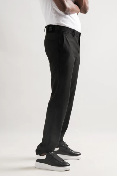 Ecer Slimfit Armürlü Kendinden Desenli Boru Paça Kışlık Erkek Kumaş Pantolon - 8