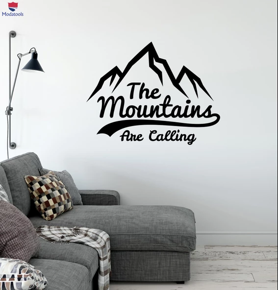 Oturma Odası, Ofis, Dükkan Duvar Sticker Dağ İlham Sözleri Alıntı Kaya Tırmanıcısı Tırmanma Çıkartmaları ürün görseli 1