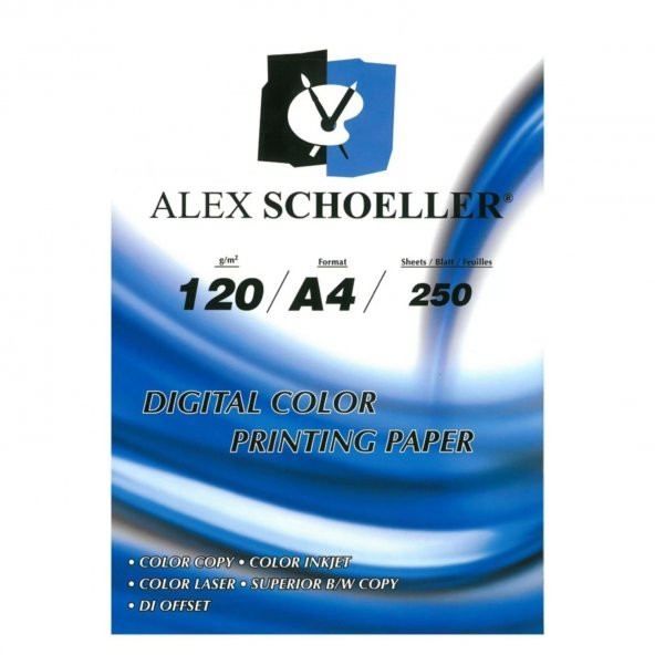 ALEX SCH FOTOKOPİOKOPİ KAĞIDI ( A4 )-120 gram  250'li /7 ALEX-847
