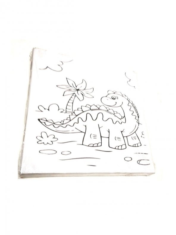 Hayal Sepeti DİNAZOR Resimli Tuval 20 X 20 6lı boya, fırça Boyama seti - 2