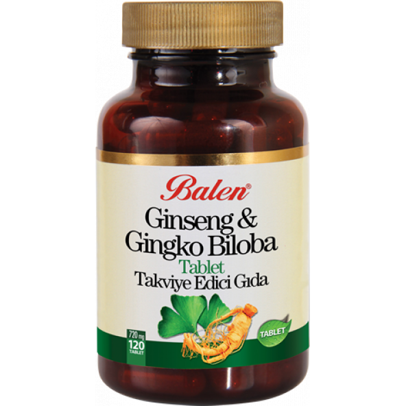 BALEN GİNSENG-GİNKGO BİLOBA 120 TABLET 720 MG