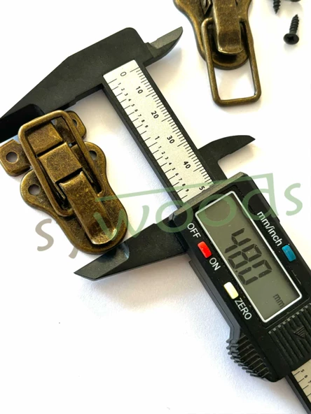 Küçük sandık klips bavul kilidi çanta tokası mandallı kilit 2 adet antik - 6