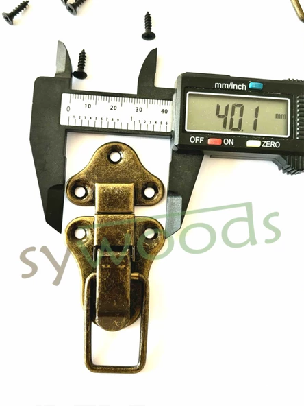 Büyük sandık klips bavul kilidi çanta tokası mandallı kilit 2 adet antik - 4