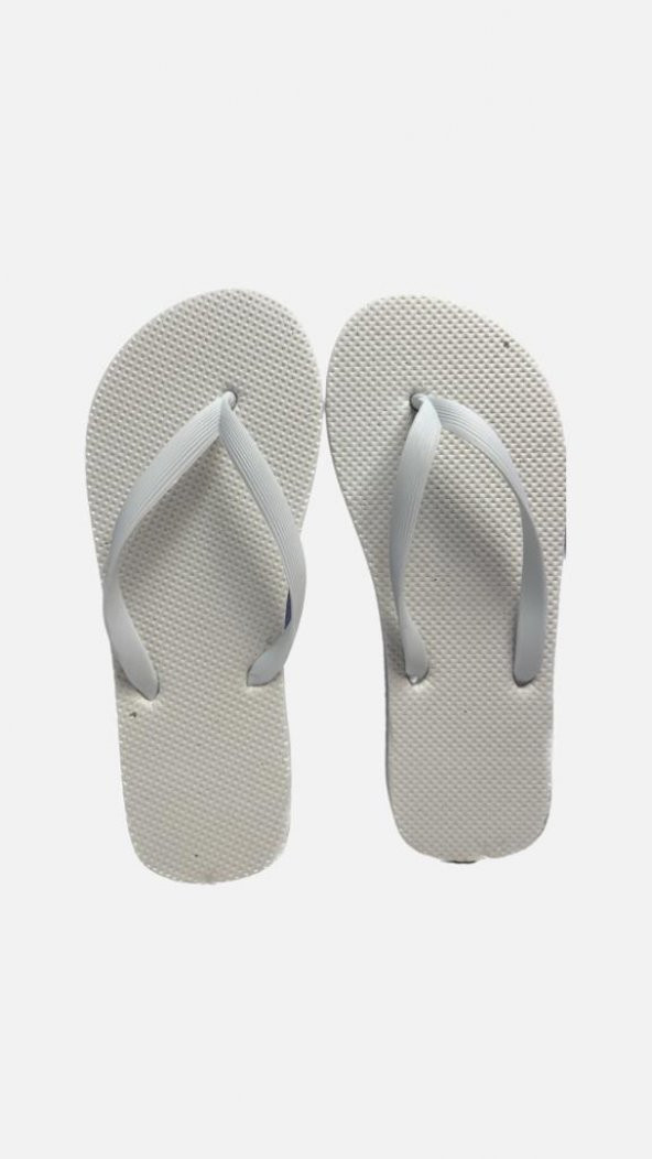 50 Adet Parmak Arası Beyaz Kadın Terlik Eva Taban 14 mm Flip Flop 39 Numara - 1