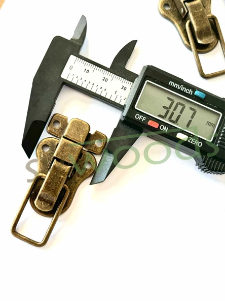 Küçük sandık klips bavul kilidi çanta tokası mandallı kilit 2 adet antik - 5