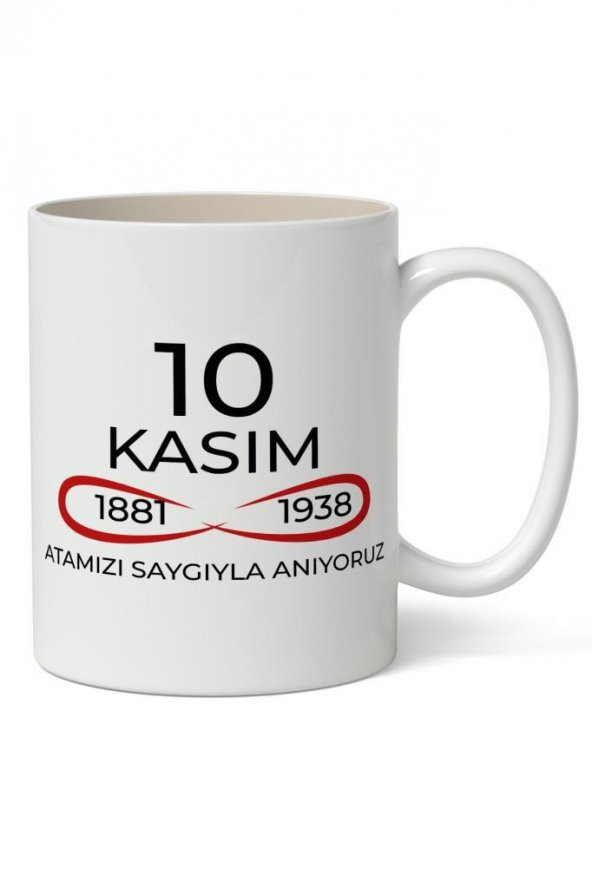 10 Kasım Mustafa Kemal Atatürk Tasarımlı Kupa Bardak Baskılı Kahve Kupa Bardak Model 9
