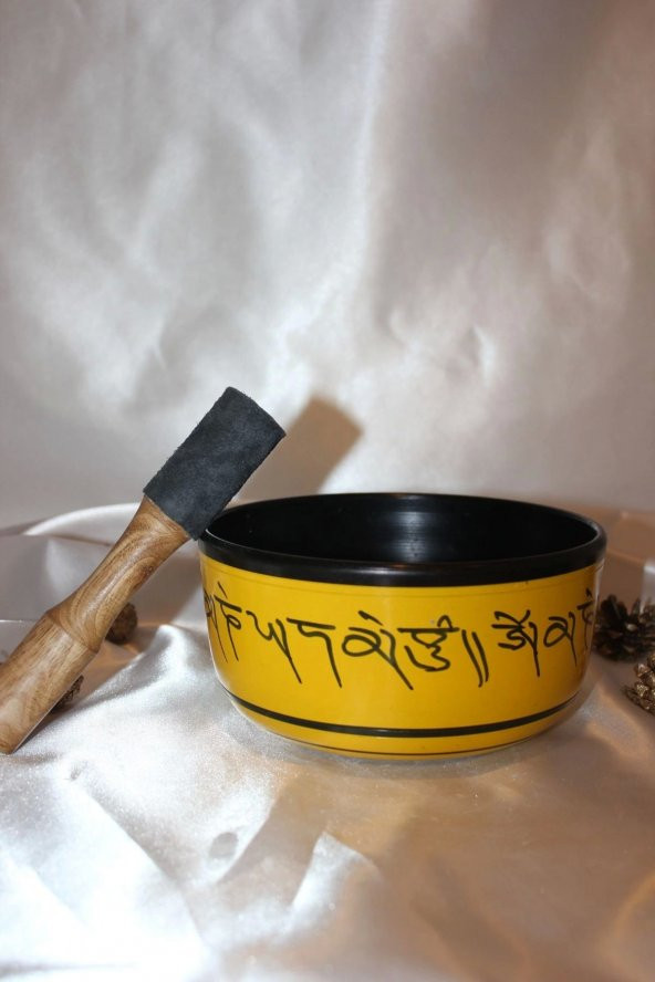 Sarı Meditasyon Çanı Yoga Çanı Tibet Çanağı 2 - 7