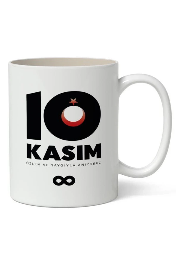 10 Kasım Mustafa Kemal Atatürk Tasarımlı Kupa Bardak Baskılı Kahve Kupa Bardak Model 3