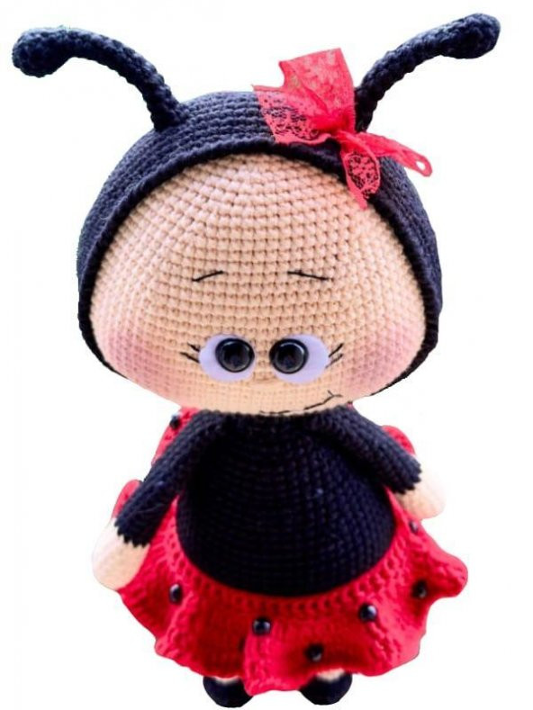 Uğur Böceği Kostümlü Bonnie Amigurumi Organik Oyuncak - 2
