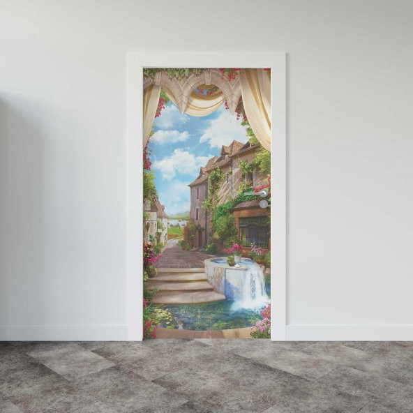 Kapı Giydirme Kapı Sticker Folyosu İtalya Eski Ev