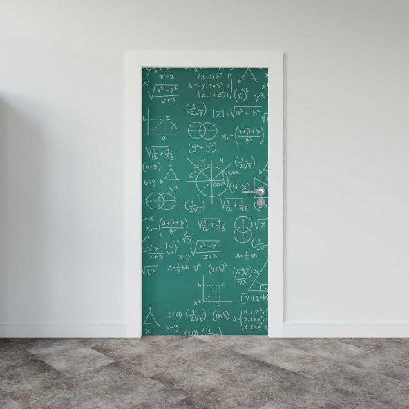 Kapı Giydirme Kapı Sticker Folyosu Matematik Formül