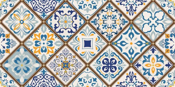 Yer Kaplama Zemin Kaplama Folyosu 65x130 cm Ottoman Motif - 3