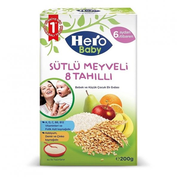 Hero Baby 200 Gr Sütlü Meyveli 8 Tahıllı 5991-05