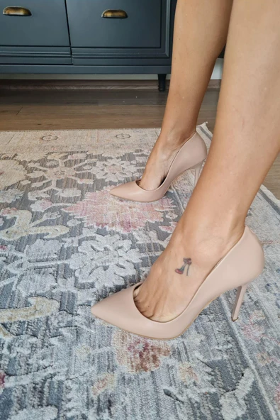 001 200 Topukla Kadın 10 cm Topuklu Klasik Sivri Burun Stiletto - Resim 11