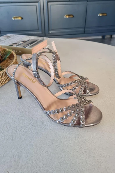 036 5200 Topukla Kadın Topuklu Abiye Ayakkabı - Resim 4