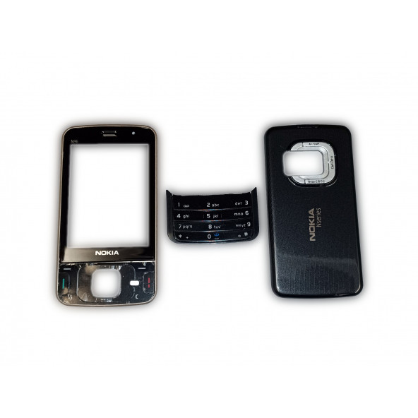 Nokia N96 Kapak Nokia N96 uyumlu Siyah Kapak ön Kapak Arka Kapak Tuş Takımı - 1