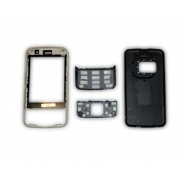 Nokia N96 Kapak Nokia N96 uyumlu Siyah Kapak ön Kapak Arka Kapak Tuş Takımı - 2
