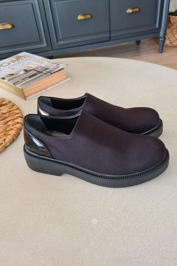 022 20700 Topukla Kadın Streç Loafer Makosen Günlük Ayakkabı - 3