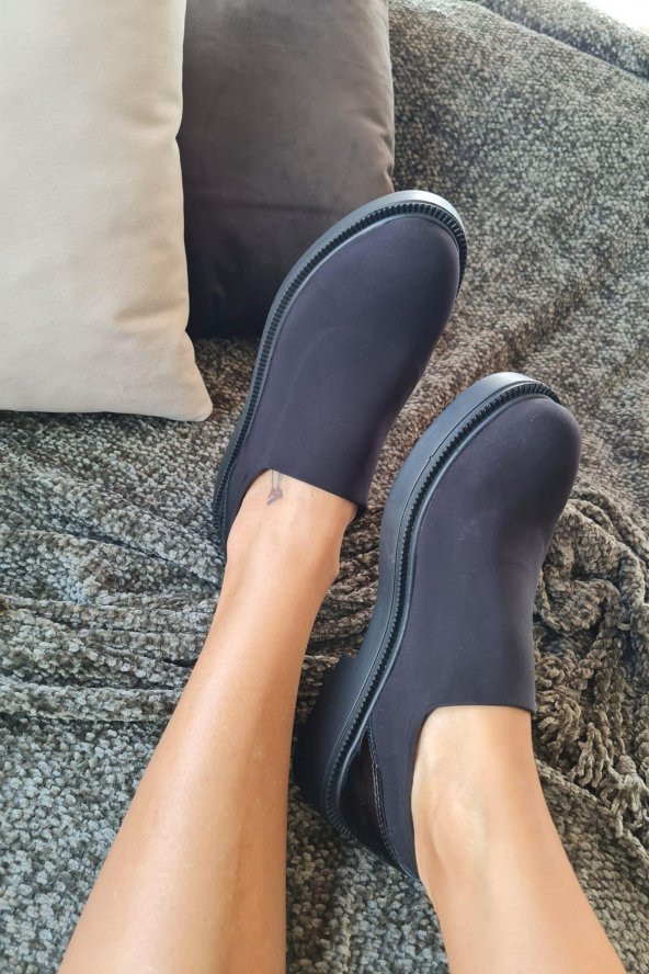 022 20700 Topukla Kadın Streç Loafer Makosen Günlük Ayakkabı - 4
