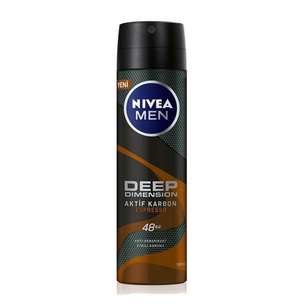 Nivea Men Deo Sprey Deep Dimension Aktif Karbon Espresso 150 ml Erkek