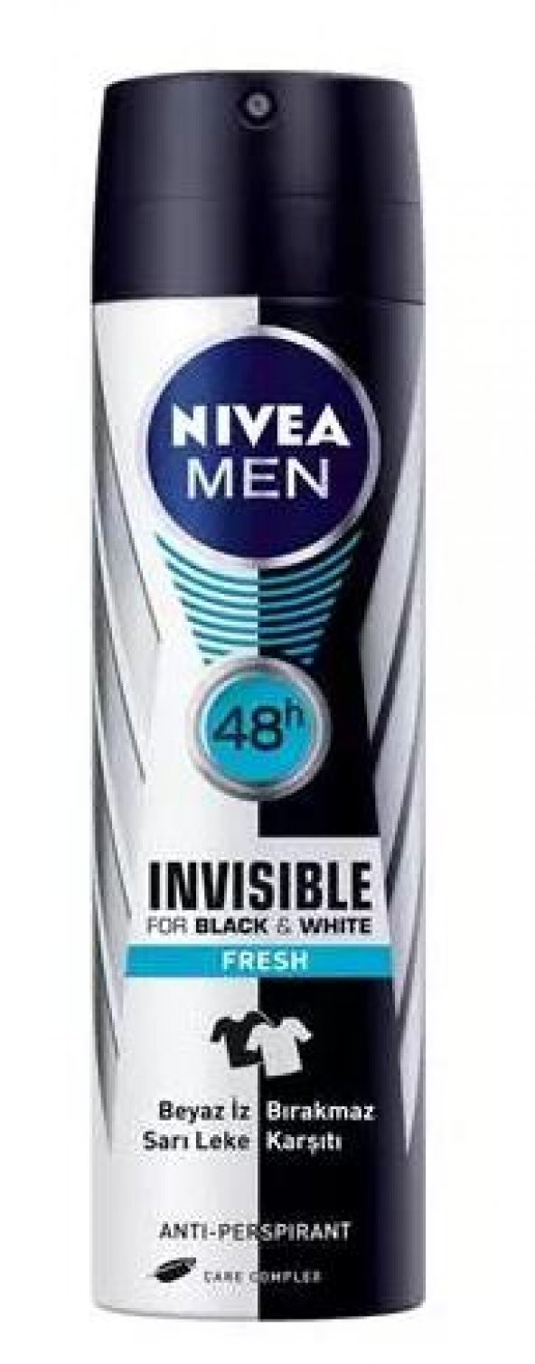 Nivea Men Deo Sprey Invisible B&W Fresh 150 ml Erkek