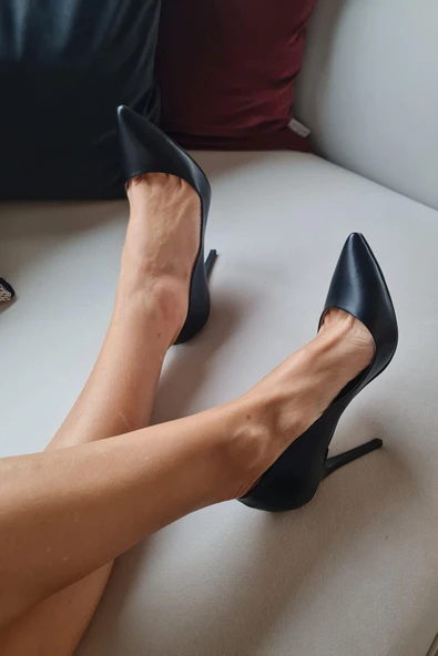 001 200 Topukla Kadın 10 cm Topuklu Klasik Sivri Burun Stiletto - Resim 8