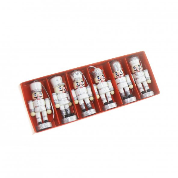 6 Adet 6cm Kurşun Asker Gümüş - 2