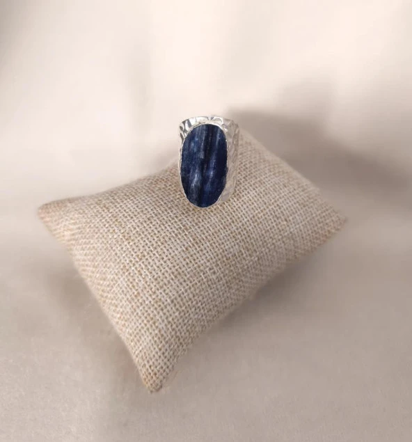 Yüzük Doğal Drusy Taş Çelik Ayarlanabilir Kadın Erkek Yüzük Takı Aksesuar - 2