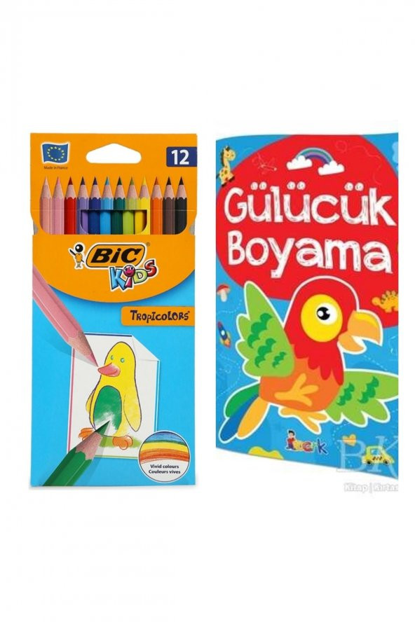 12li Kuru Boya Kalemi +gülücük Boyama Kitabı