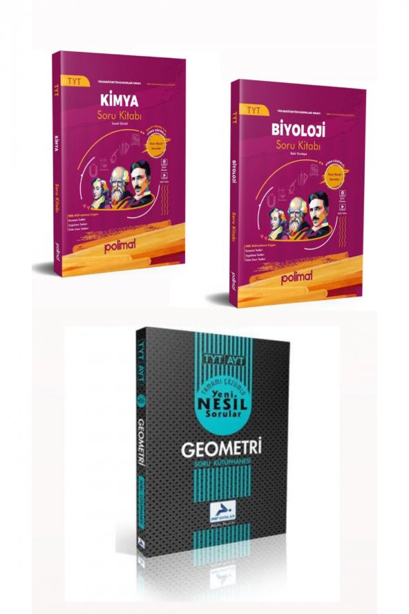 Tyt Kimya-Biyoloji-Geometri Soru Bankası Set