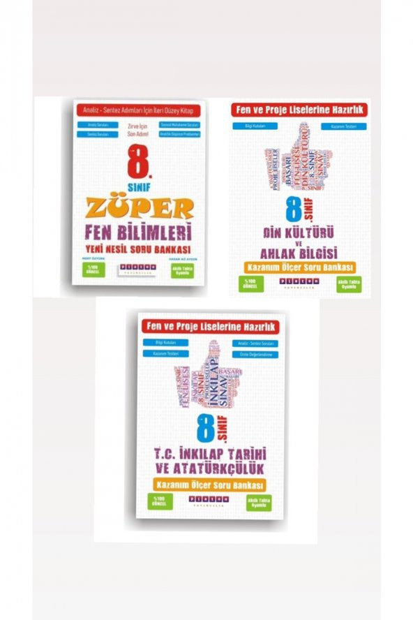 8.Sınıf Fen Bilimleri-Din Kültürü-İnkılap Tarihi Soru Bankası