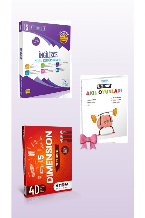 5.sınıf Ingilizce Soru Bankaları & Akıllı Adam Yay. Hediye