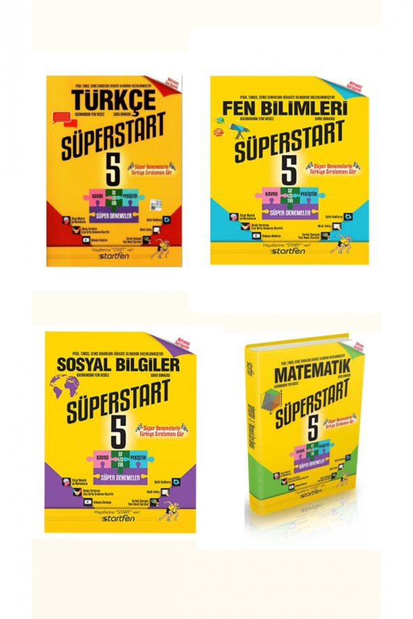 5.sınıf Süperstart Soru Bankası Set (türkçe,fen,sosyal Bilgiler,matematik)