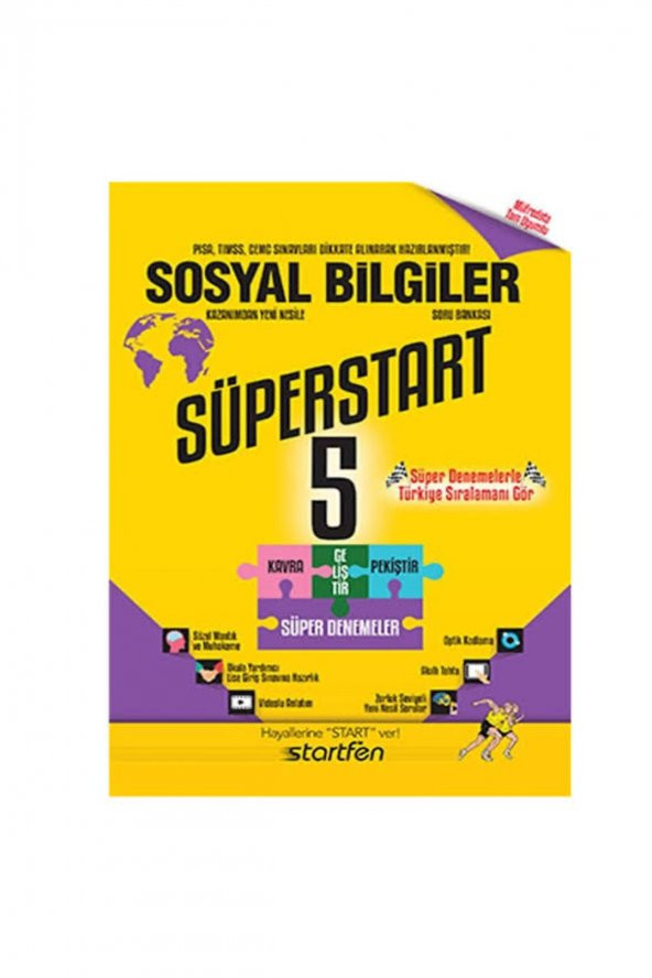 5.sınıf Süperstart Soru Bankası Set (türkçe,fen,sosyal Bilgiler,matematik) - Resim 2