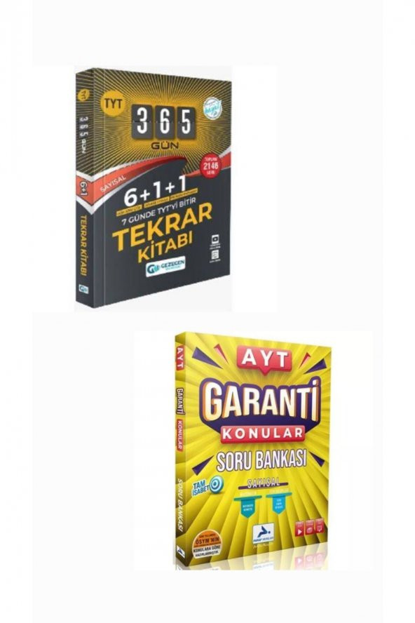 Tyt Tekrar Kitabı + Ayt Sayısal Garanti Konular Soru Bankası