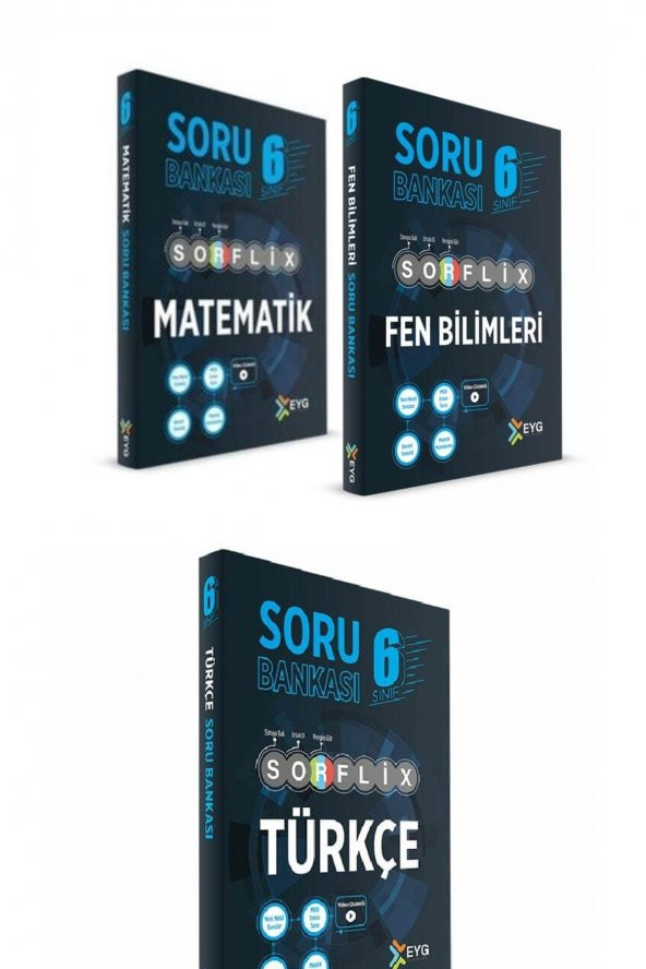 6. Sınıf Türkçe-matematik-fen Bilimleri Soru Bankası Set ürün görseli 1