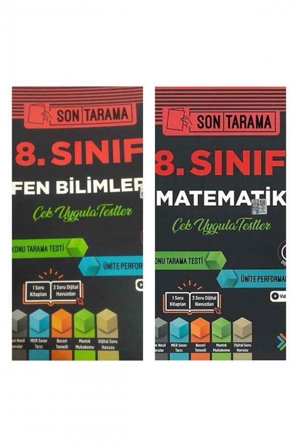 8. Sınıf Matematik+ Fen Bilimleri Çek Uygula Testleri