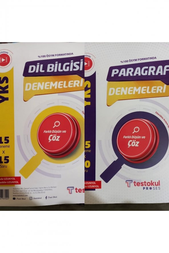 15li Paragraf - 15li Dil Bilgisi Denemeleri - Testokul Yayınları - 1