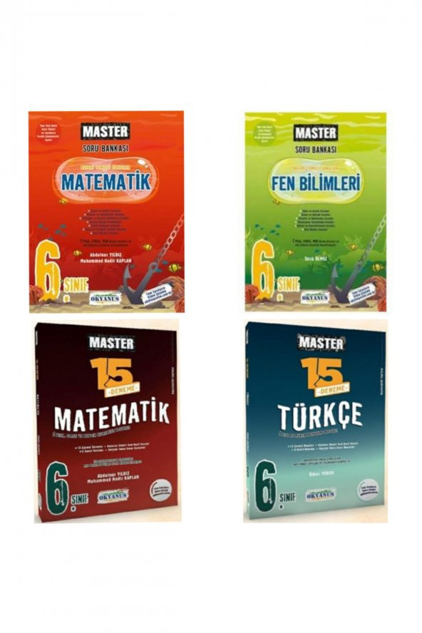 Okyanus 6.sınıf Master Matematik-fen Bilimleri Soru Bankası+deneme Sınavı