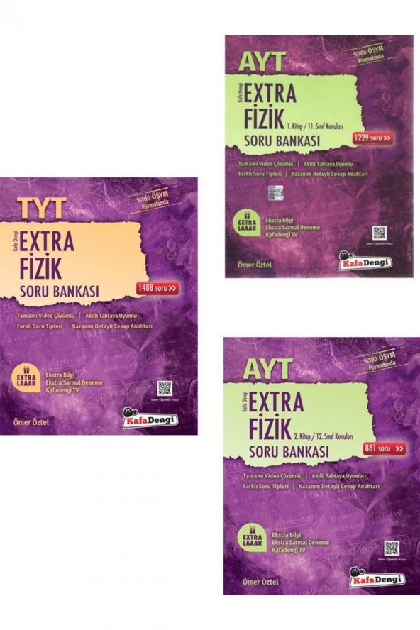 Tyt Extra Fizik Soru Bankası+ayt Extra Fizik Soru Bankası 1. Kitap+2.kitap