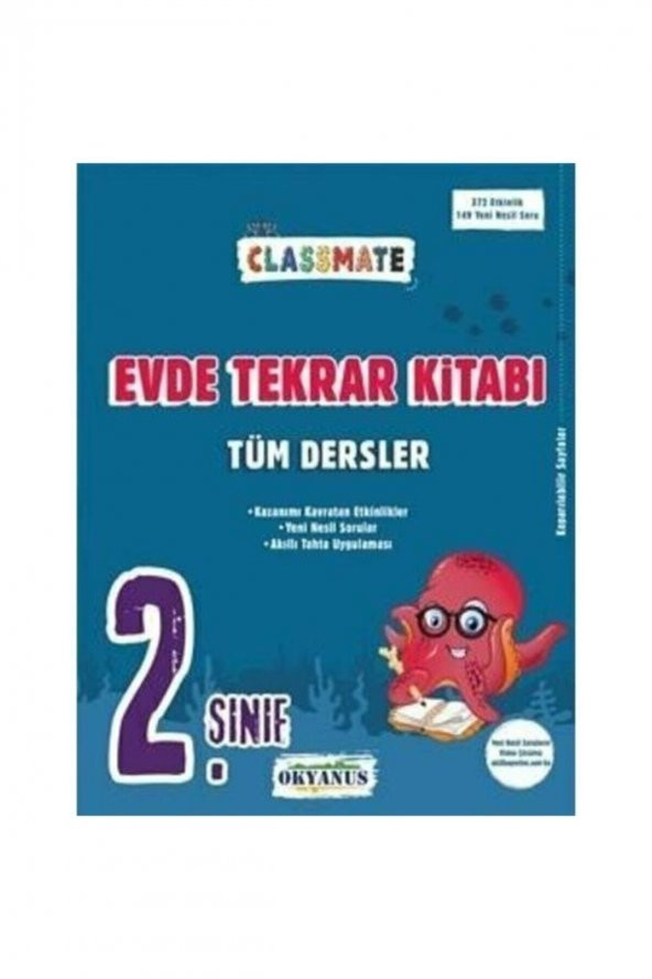 Okyanus Yayıncılık 2. Sınıf Classmate Tüm Dersler Evde Tekrar Kitabı