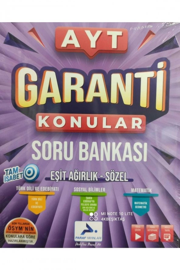 Prf Ayt Garanti Konular Soru Bankası Eşit Ağırlık-sözel 2022 ürün görseli 1