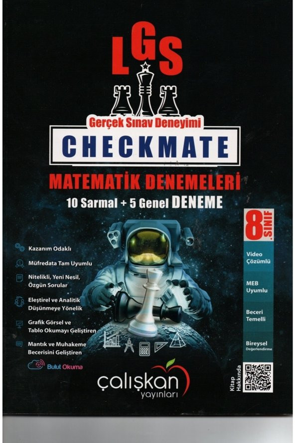 Çalışkan 8. Sınıf Checkmate Matematik Branş Denemeleri (10 Sarmal+5 Genel) ürün görseli 1