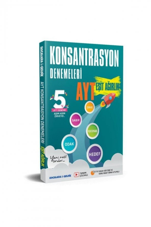 Ayt Konsantrasyon Denemeleri Eşit Ağırlık 5 Li Tamamı Çözümlü Hocalara Geldik