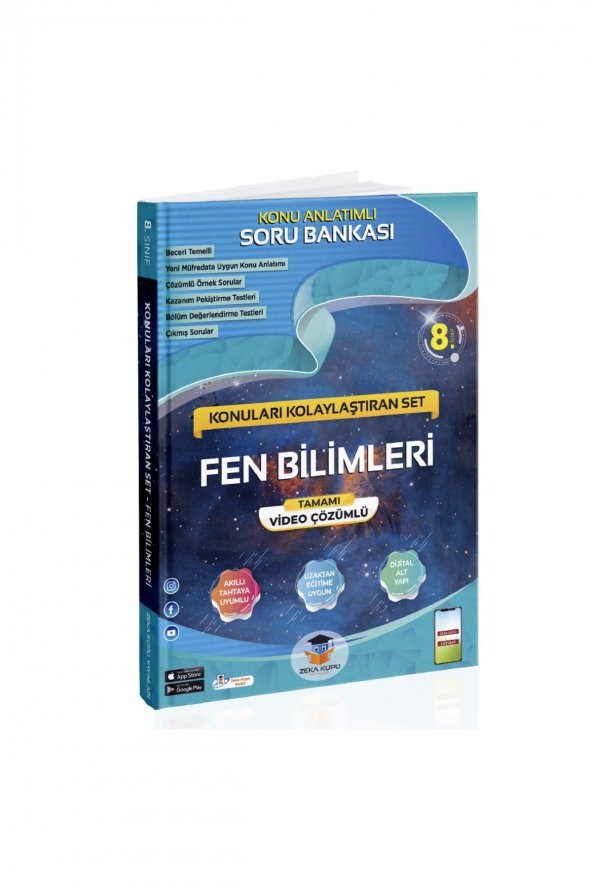 Zekaküpü Yayınları Lgs 8. Sınıf Konuları Kolaylaştıran Set Fen Bilimleri