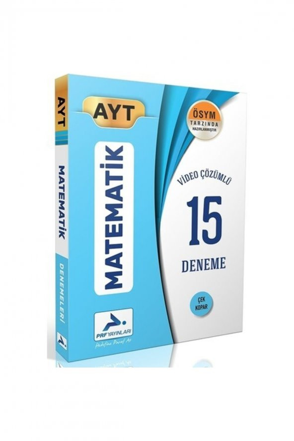 Paraf Yayınları Ayt Matematik Video Çözümlü 15 Deneme