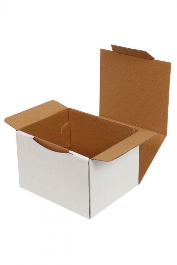 Beyaz Kilitli Kargo Kutusu  Ebat 12,5x10,5x8 Cm (100 Adet) - 2